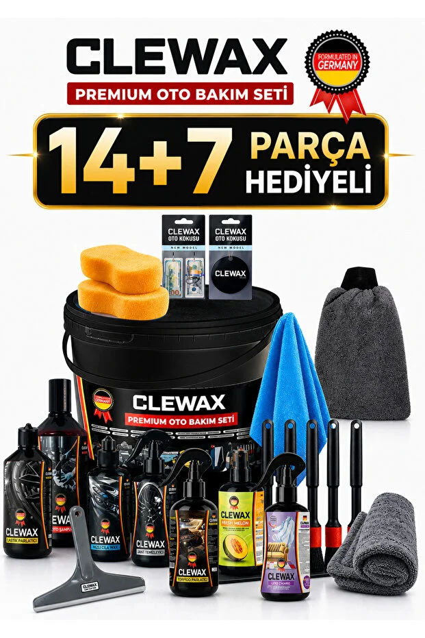 14 Parça Premium Araç, Motorsiklet Yıkama ve Bakım Seti